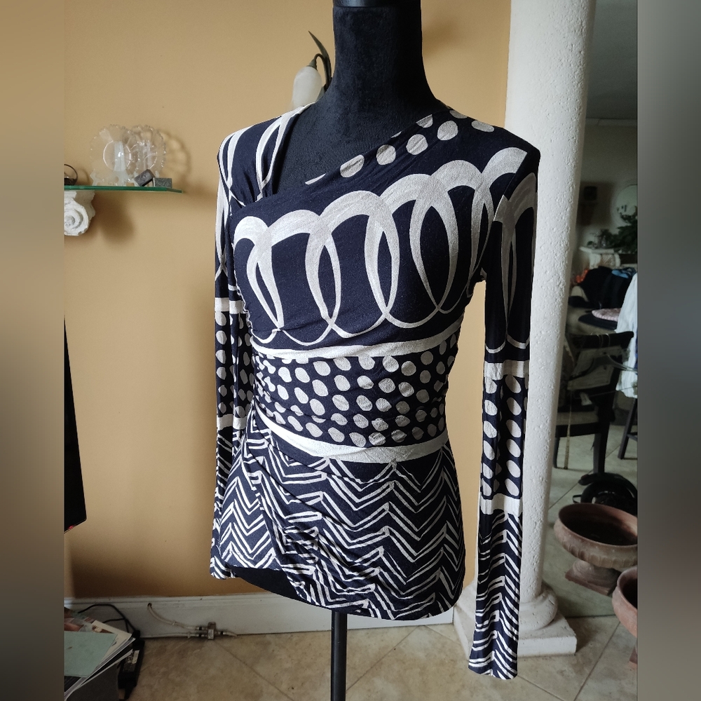 Max Mara Women's Stunning Faux Wrap Blouse Size S